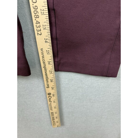 Spanx Slim Straight High Rise Pants Women's Size M Burgundy - Picture 4 of 7
